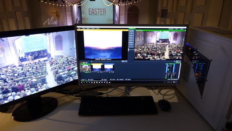 Auburn Grace Community Church Streams Sermons Live to YouTube with AJA Kit and vMix