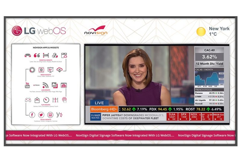 NoviSign’s Digital Signage Software Now Compatible with LG webOS Commercial Displays
