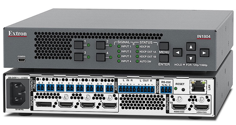 Extron Intros IN1804 Series of 4K/60 Seamless Scaling Switchers