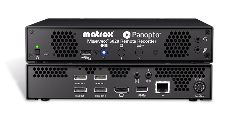 Panopto and Matrox Jointly Develop Media Capture Appliance