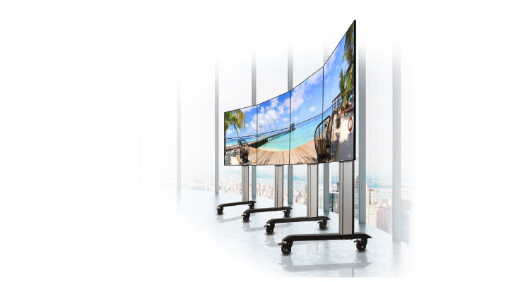 B-Tech Bring Curve to Video Walls and Menu Boards Mount Options