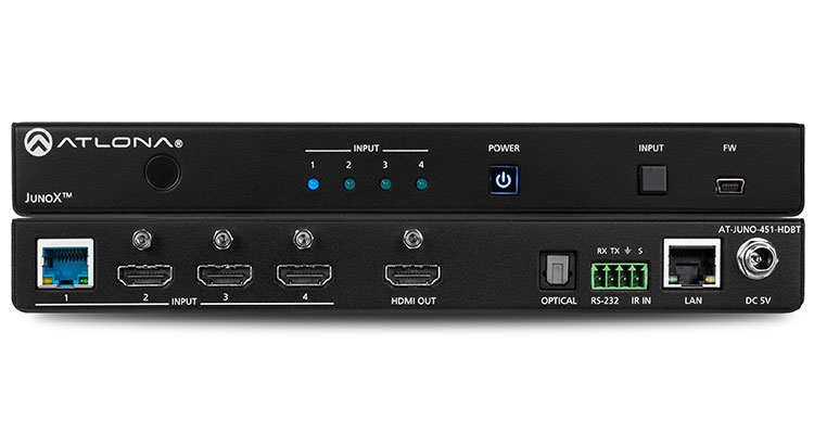 Atlona Launches Four-Input HDMI and HDBaseT Switcher for HDR