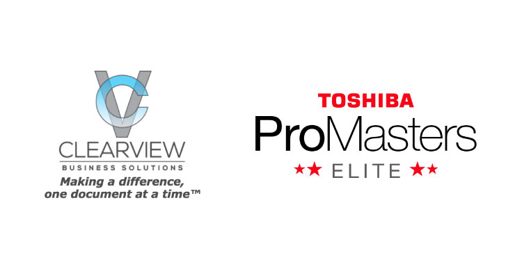 ClearView Business Solutions Named 2018 Toshiba ProMasters Elite Dealer