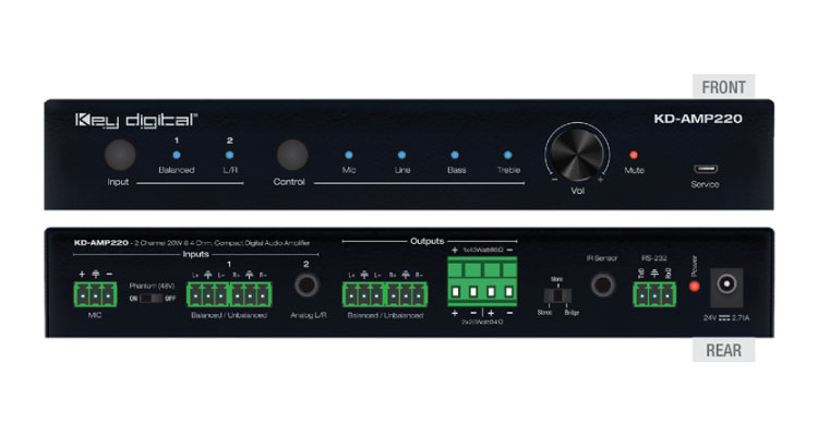 Key Digital’s KD-AMP220 is a Classroom Amplifier