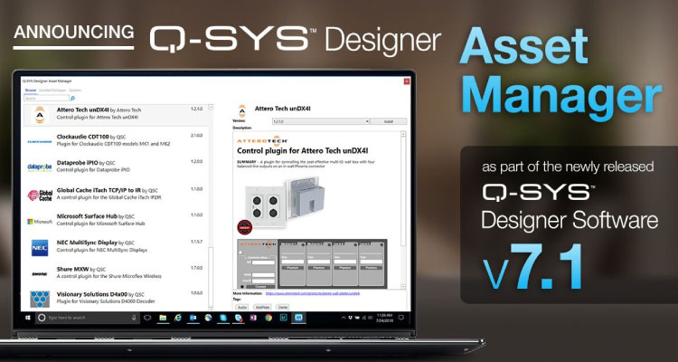 QSC Launches Q-SYS Designer Asset Manager