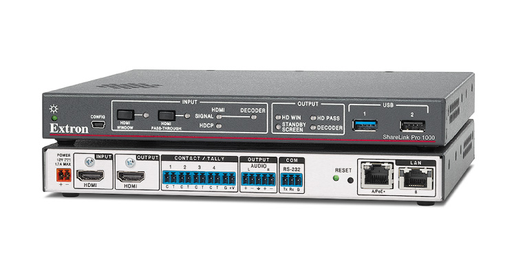 Extron Launches ShareLink Pro 1000 Wireless and Wired Collaboration Gateway