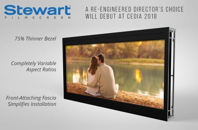 Stewart Filmscreen Delivers the New Wow-Worthy Director’s Choice Masking System and Unveils a New, Ease of Use Website During CEDIA Expo