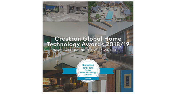 Crestron Now Accepting North American Entries for 2018 Global Home Technology Awards