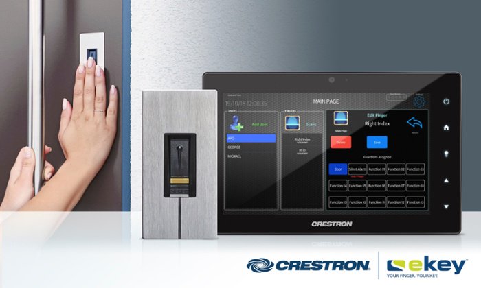 Crestron Partners with ekey to Deliver Fingerprint Door Entry to Crestron Smart Homes