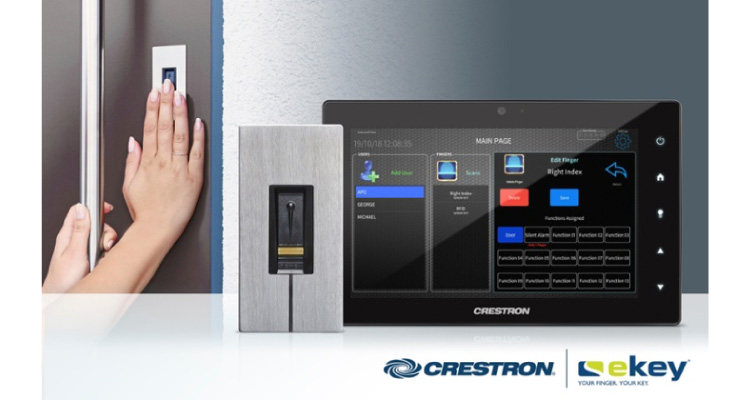 Crestron Partners With ekey for Fingerprint Door Entry System