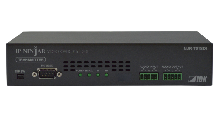 IDK Adds AV-Over-IP Encoder with 3G/HD/SD-SDI INPUT to IP-NINJAR Lineup