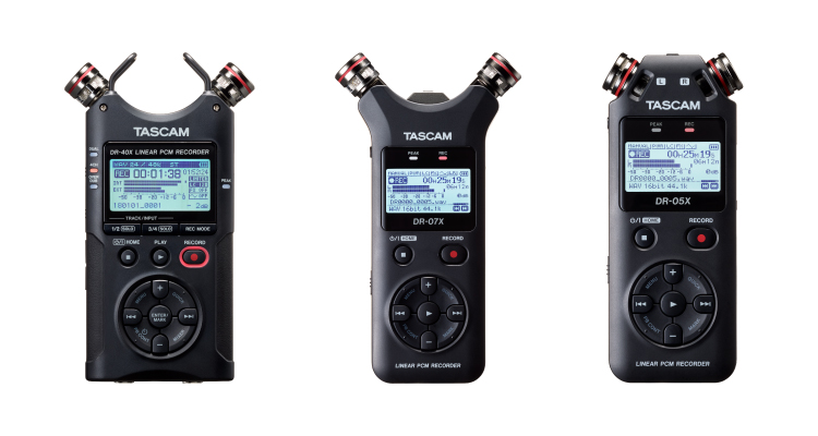 TASCAM Introduces New DR-X Series Digital Audio Recorders with USB Audio Interface