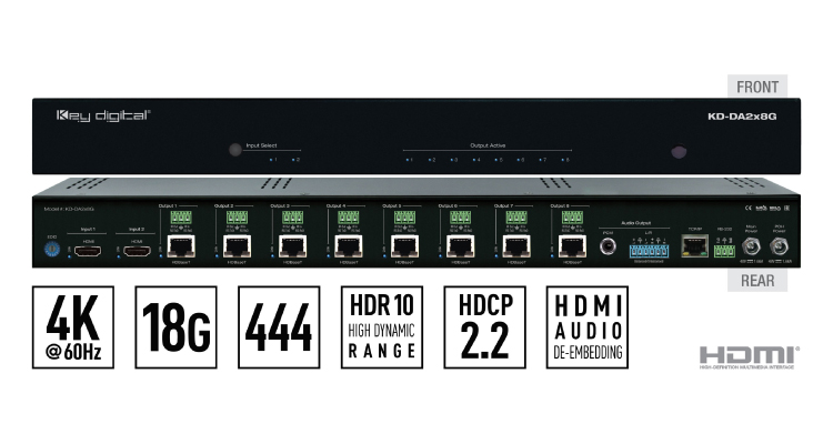 Key Digital Intros 4K/UHD 18G HDMI Distribution Solution