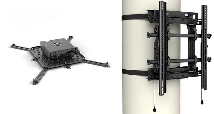 Chief Intros FCS1U Cable Floor-to-Ceiling Flat Panel Mount and Two Column Adapters at DSE 2019