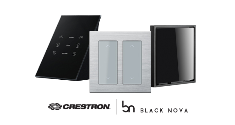 Crestron Partners with Black Nova for Keypads & Touch Panels