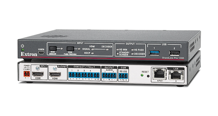The New Extron ShareLink Pro 1000 Is a 4K Wireless and Wired Collaboration Gateway