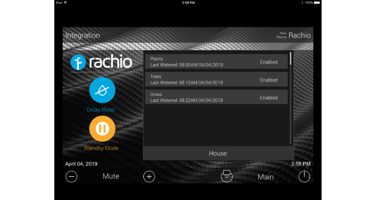 BlackWire Designs Shows Rachio Module for URC Total Control
