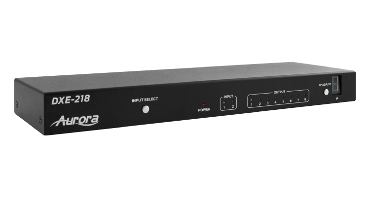 Aurora Multimedia Shows DXE-218 Eight-Output HDMI PoE Splitter