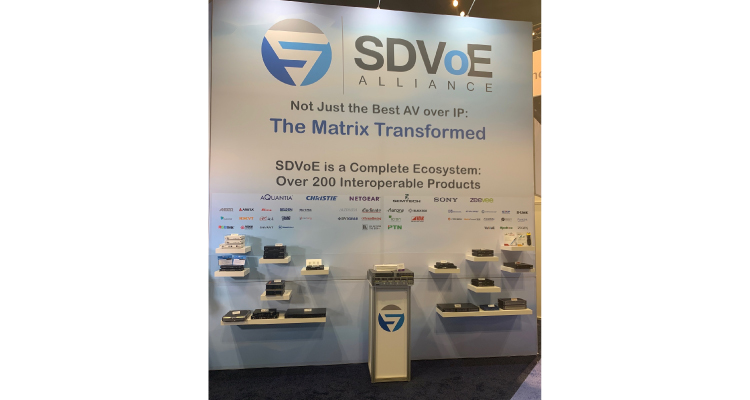 SDVoE Had 45 Members, 200 Interoperable Shipping Products and 500 Certified Design Partners at InfoComm 2019