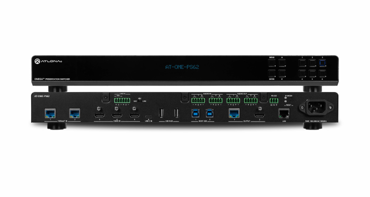 Atlona Ships AT-OME-PS62 Matrix Presentation Switcher for 4K/UHD Applications