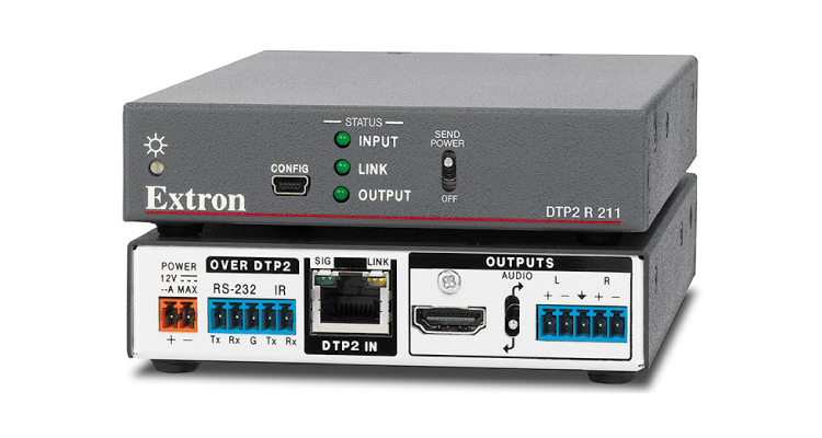 Extron Ships  DTP2 R 211, an HDCP 2.2-Compliant 4K 4:4:4 Receiver