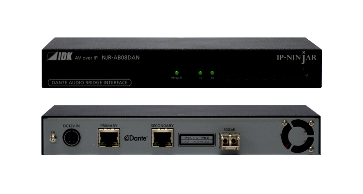 IDK Ships AV-over-IP Bridge for IP-NINJAR and Dante Audio Network