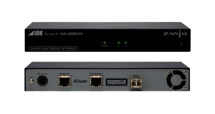 IDK Ships AV-Over-IP Bridge for IP-NINJAR and Dante Audio Network