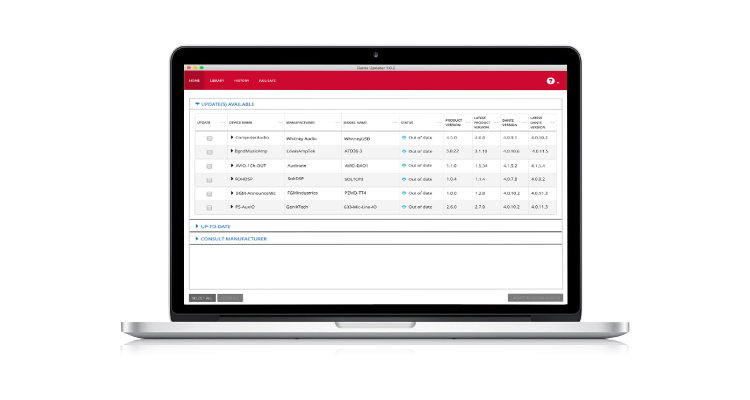 New Dante Controller with Dante Updater Debuts from Audinate