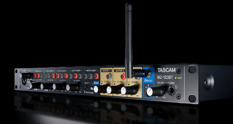 TASCAM Intros Compact MZ-123BT Commercial Grade Multi-Zone Audio Mixer