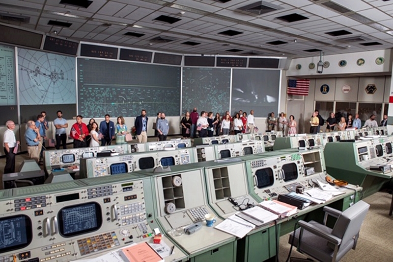 Christie helping recreate the historic Apollo 11 Mission Control room and moon landing