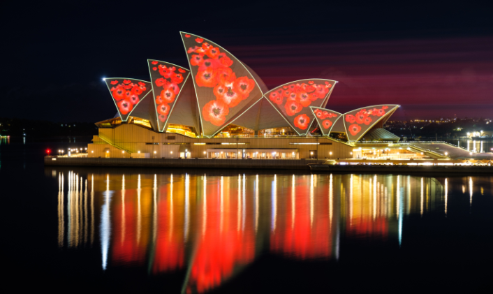 Christie Crimson laser projectors illuminate Sydney Opera House for Diwali and Remembrance Day