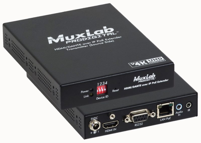 MuxLab Empowers Dante-Based IP Infrastructures with New 4K Extender