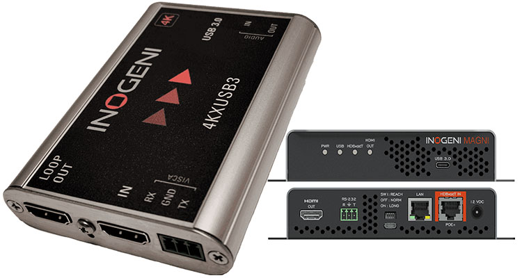 INOGENI Announces Ultra HD to USB 3.0 and HDBaseT to USB 3.0 Converters