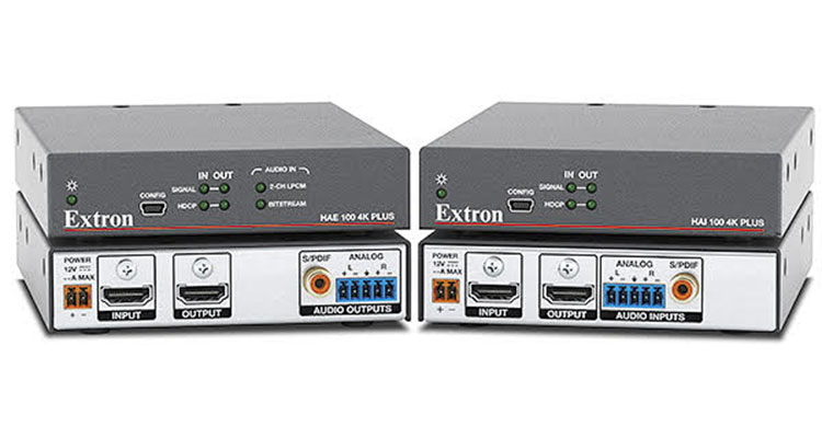 Extron Introduces HAE 100 4K Plus Audio Embedder, De-Embedder