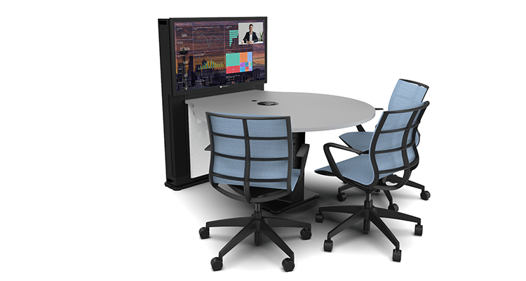 Ashton Bentley Debuts 43″ and 98″ All-in-One Room Systems Including Huddle Tables