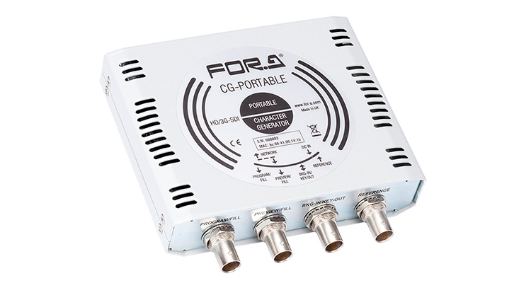 FOR-A Announces CG-Portable Compact Character Generator for Broadcast and Digital Signage