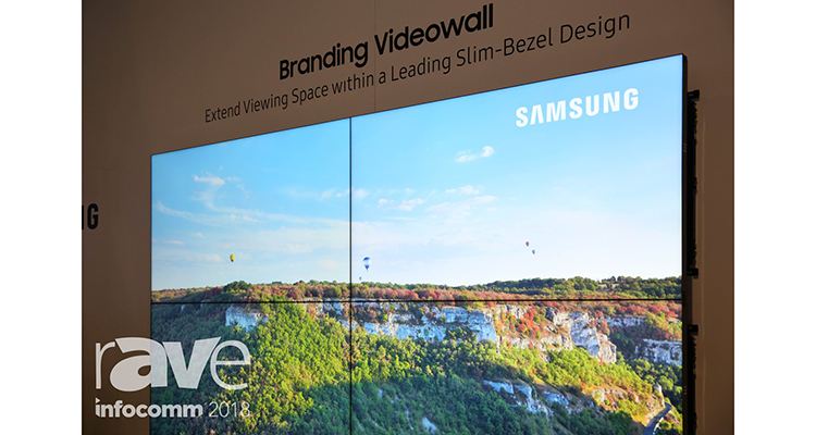 samsung lcd video wall Samsung LCD video wall at InfoComm 2018