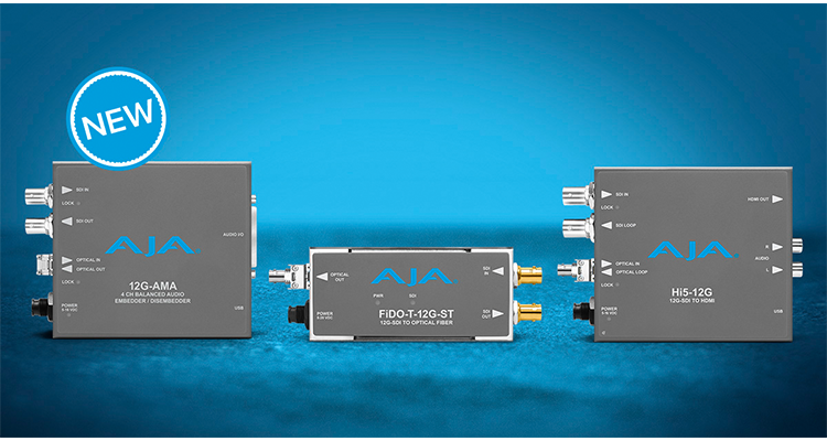 AJA Video Systems Expands Family of 12G-SDI Mini-Converters