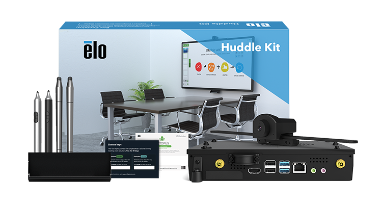 Elo’s new Huddle Kit Is a Turnkey UCC Kit to Make Any Space a Zoom, Teams, BlueJeans or Webex Room