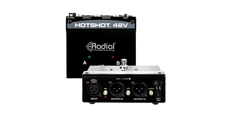 Radial Engineering Releases New HotShot 48V Microphone Switcher