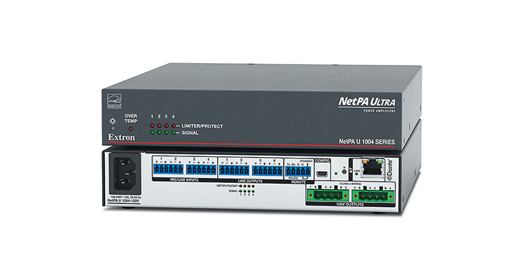 Extron Now Shipping NetPA U 1004 Four-channel Audio Power Amplifier