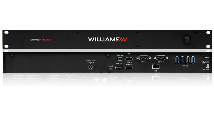 Williams AV Announces Caption Assist for Real-time Open Captioning and Audio Archiving