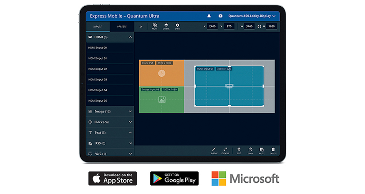 Extron Releases EMS Express Mobile Software – Quantum Ultra for Windows 10 Devices