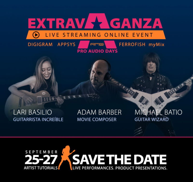 Synthax Hosts Virtual ‘Extravaganza Pro Audio Days’ Event THIS WEEKEND Featuring Performances, Demos & Educational Sessions