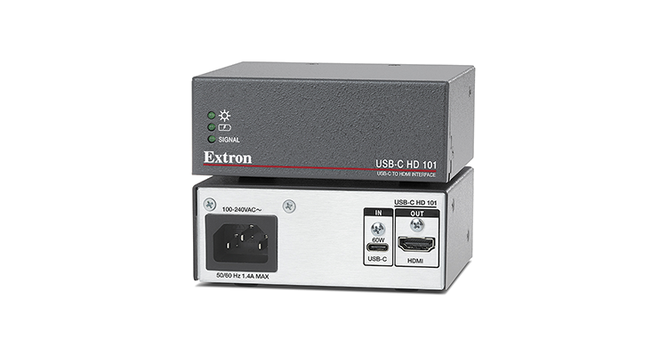 Extron Launches New Interface to Convert USB-C Signals to HDMI