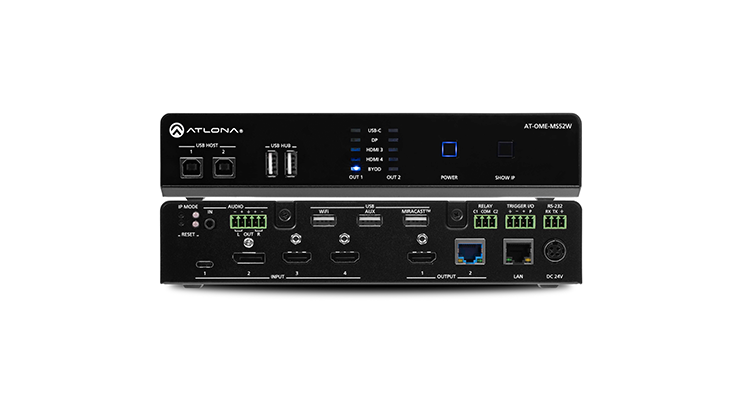 New Atlona Matrix Switcher Includes HDMI, DisplayPort, USB-C Inputs and HDBaseT, HDMI Outputs