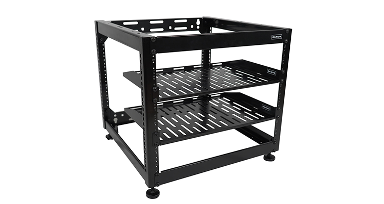 Sanus Now Shipping Open-Frame Rack for AV Components and Network Servers