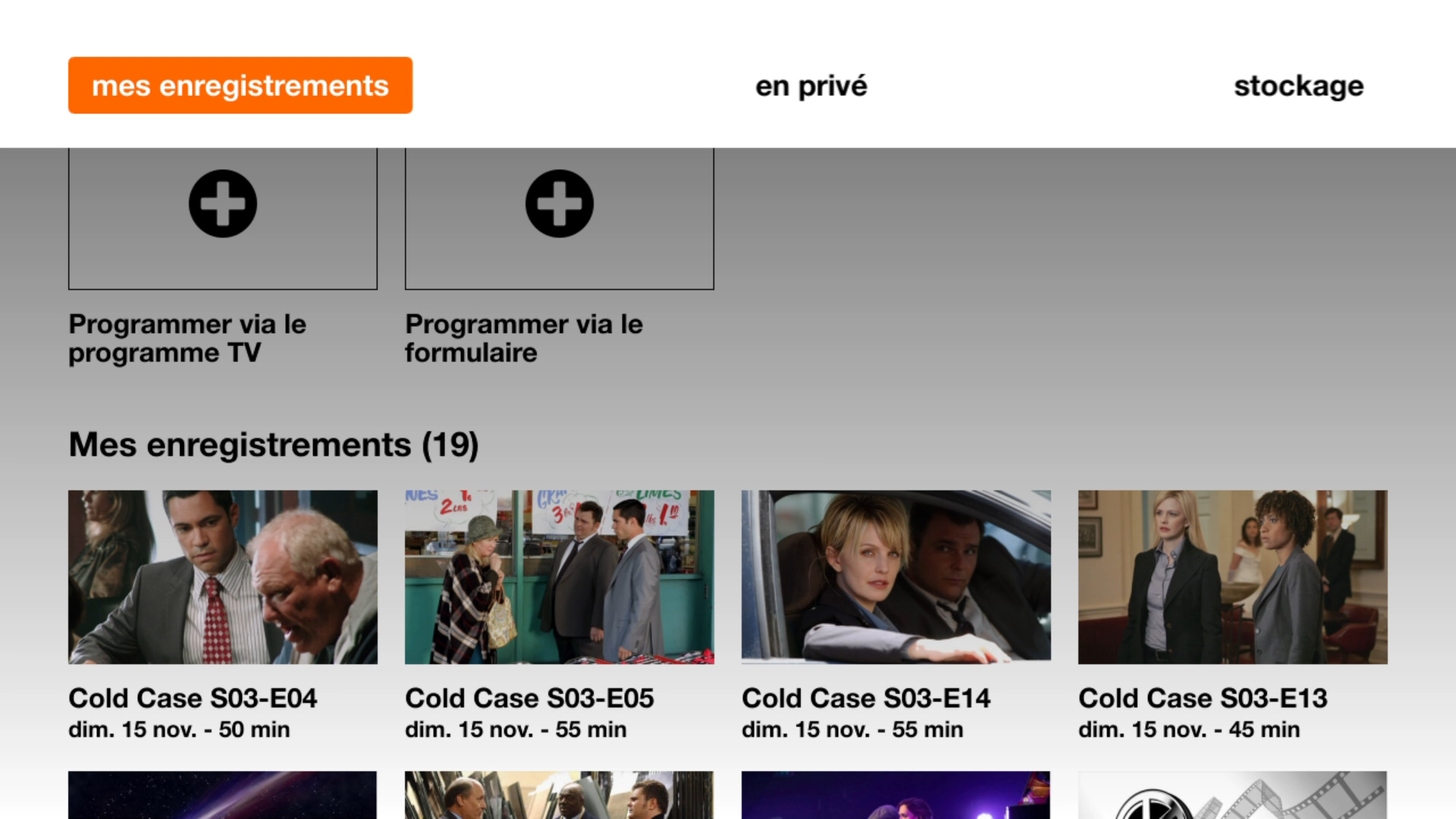 VO HomePage nPVR OrangeFrance