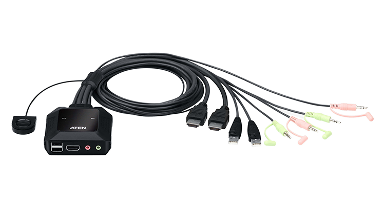 ATEN Technology Launches 2-Port USB 4K HDMI Cable KVM Switch With Remote Port Selector