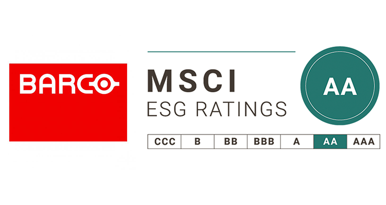 Barco Receives Upgraded MSCI ESG Rating — Now an AA Company